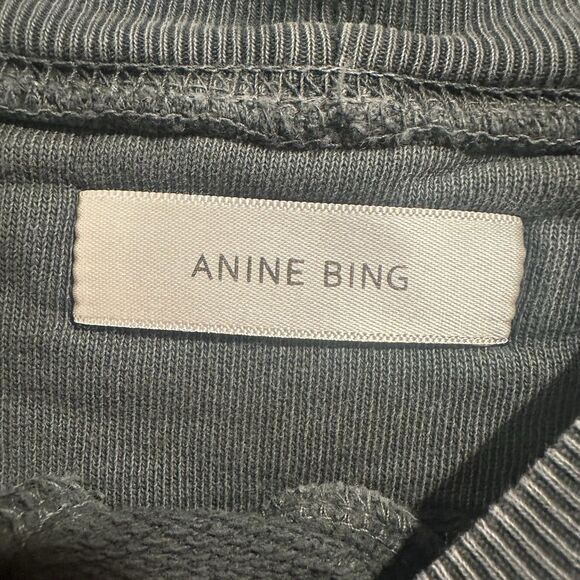 Anine Bing Sweatshirt Womens Small Gray City Love Long Sleeves *flaw* - Picture 4 of 9